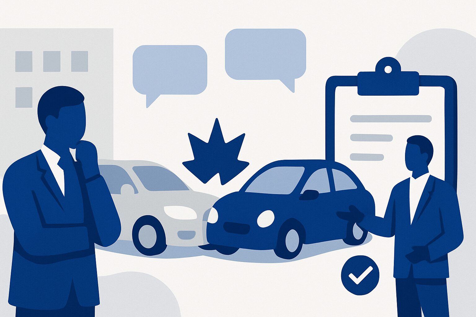 判断①：まず警察・保険会社に連絡するか、示談で済ませようとするか？